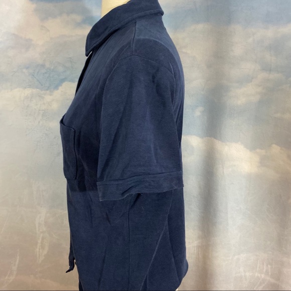 New York & Co Navy Buttondown Soft Fabric Sz Small - Picture 3 of 5